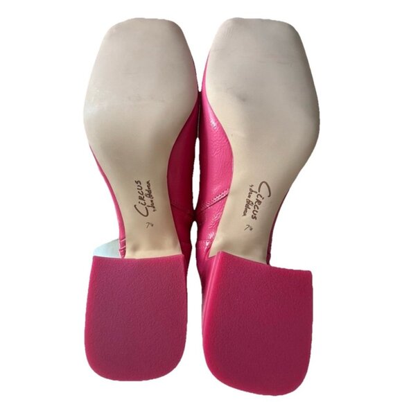 Circus by Sam Edelman Women's Hot Pink Peacock Ozzie Ankle Boot Sz 7.5 Barbie - Picture 6 of 6